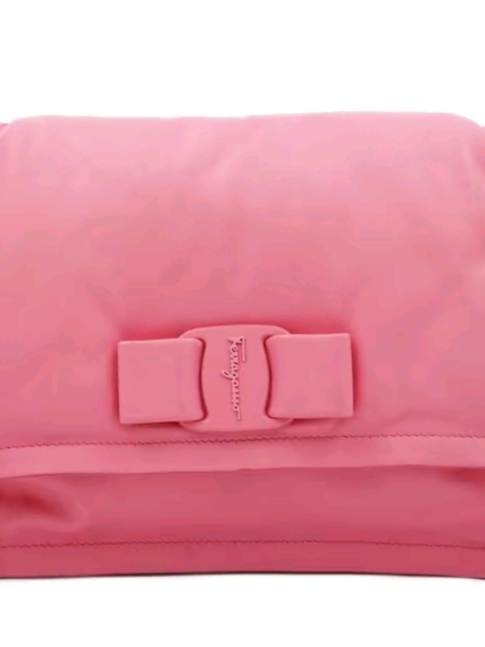 Salvatore Ferragamo Viva Pink Bow Clutch/Shoulder Bag